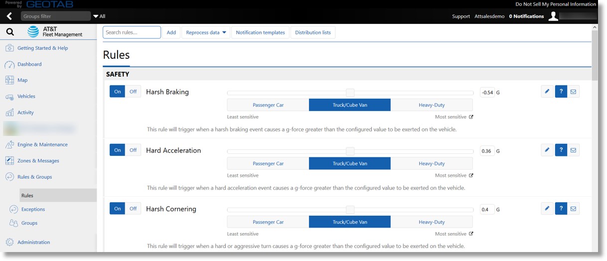 Image of the rules menu.