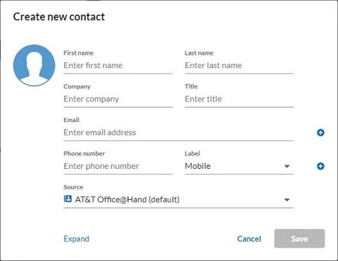 Configure the personal contact settings as needed.