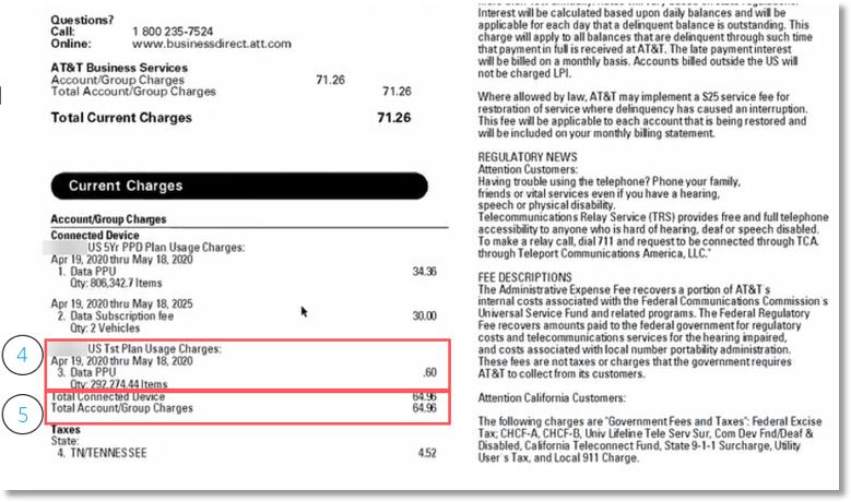 The bill then shows the next rate plan and breaks it down the same way