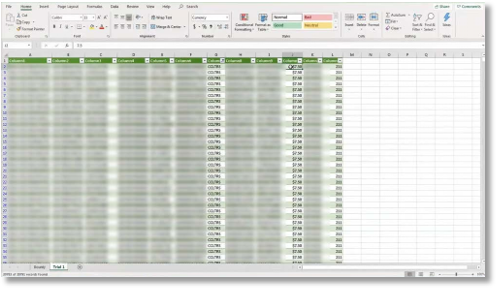 Filter Column G to CCLTRS