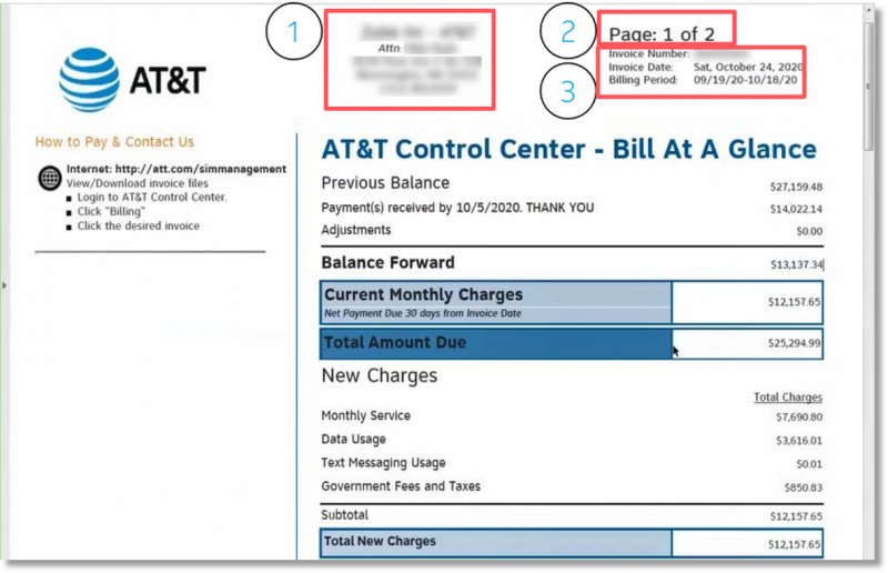 att phone bill pay phone number