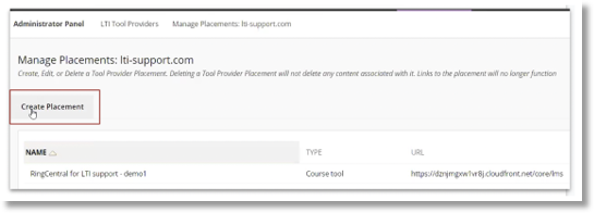 Click on the downward arrow next to the name and click on Manage Placements. Next, click Create Placement.