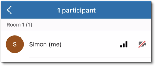 Tap Participants at the bottom menu bar to view the participants list and which breakout room they’re assigned to.