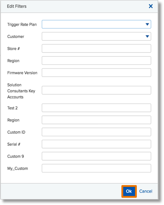 Enter values for any of the options you see fit and click Ok to return to the Create New Rule form.