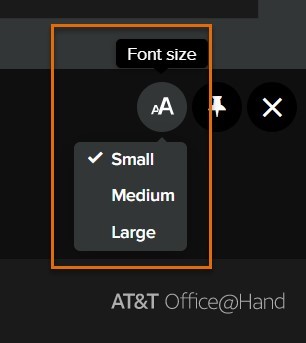 Click Font size.