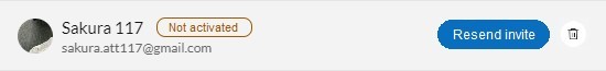 If a user has either deactivated their account or has been invited but hasn't yet activated their account, their status badge will read Not activated.