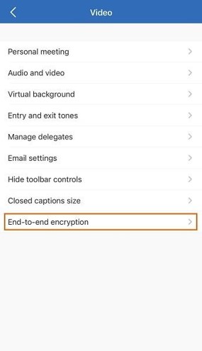 Tap End-to-end encryption.
