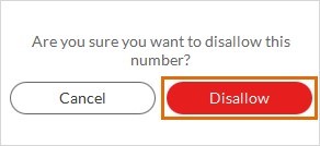 Click Disallow to confirm.