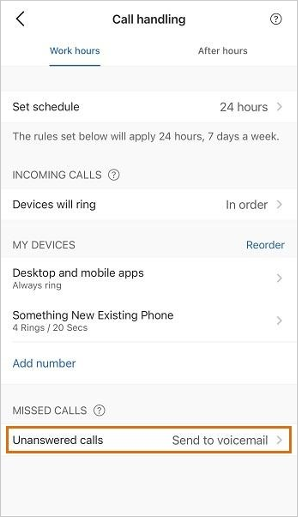 Setting up How Incoming Calls are Handled in the AT&T Office@Hand ...