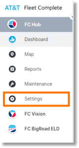 Click Settings on the left side bar.