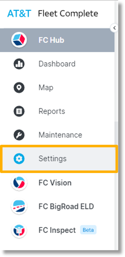 System Management Settings in AT&T Fleet Complete - Asecare