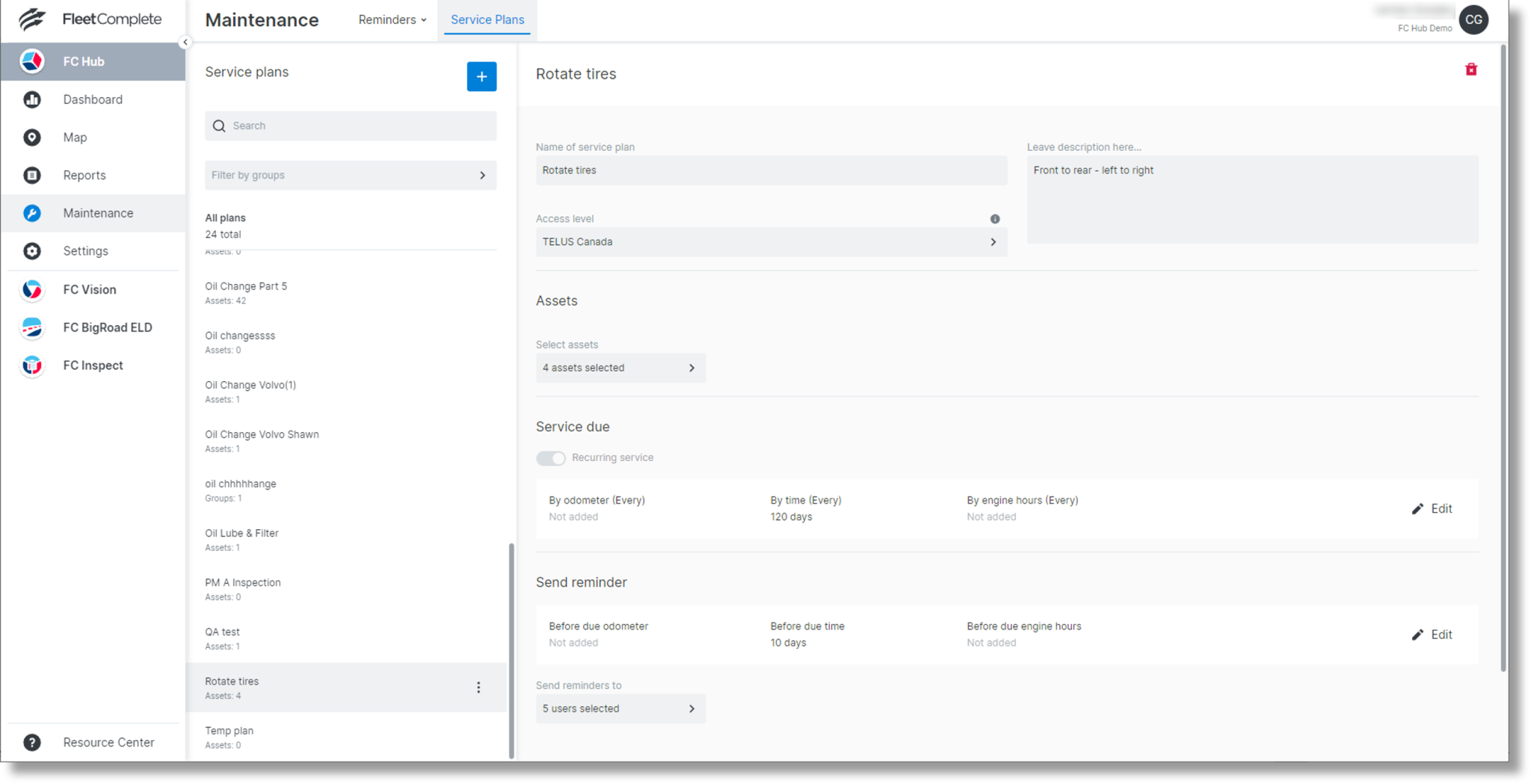 Filter and View Maintenance Reminders in AT&T Fleet Complete - Asecare