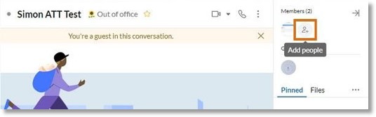 In the right panel, click the Add people icon under Members.