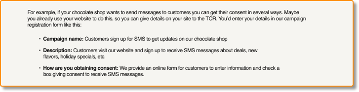 Before you can send consumers SMS messages, you need their consent.