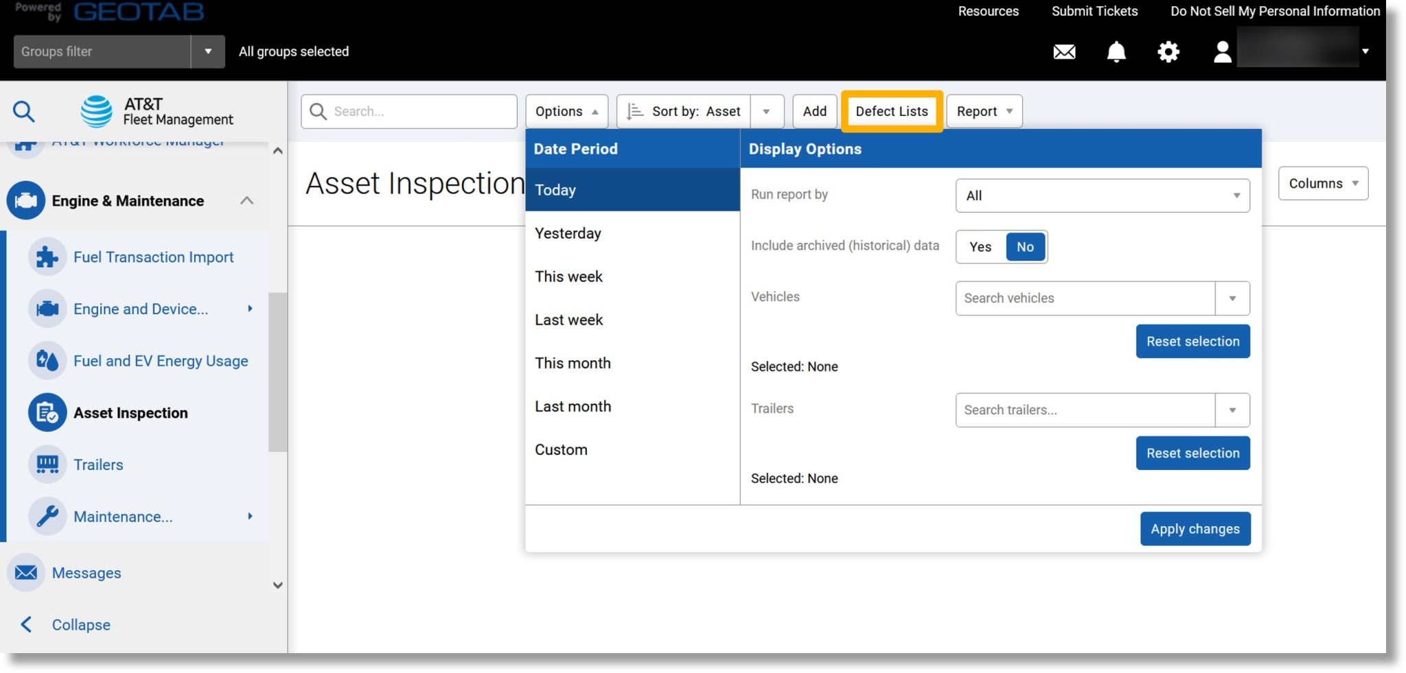 Access a defects list - Asecare