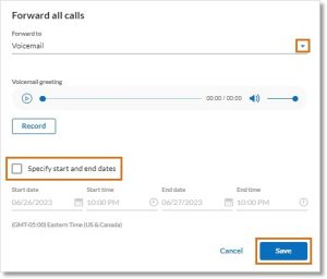 Turning On the Forward All Calls Feature in the AT&T Office@Hand Admin ...