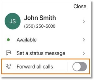 Turning On the Forward All Calls Feature in the AT&T Office@Hand Admin ...