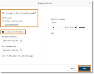 Turning On the Forward All Calls Feature in the AT&T Office@Hand Admin ...