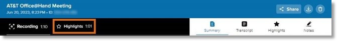 Watch and manage the AI-edited video highlights version of your recording