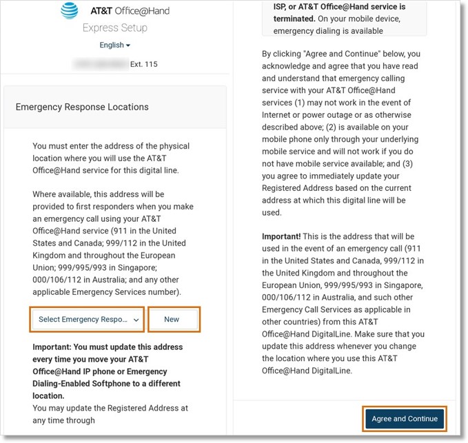 Select your emergency response location (ERL) from the list. If you need to add a location, tap New.