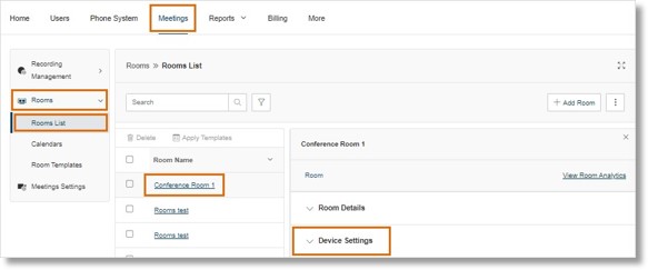 Click Device Settings.