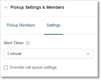 Image of the pick settings and members settings menu. 