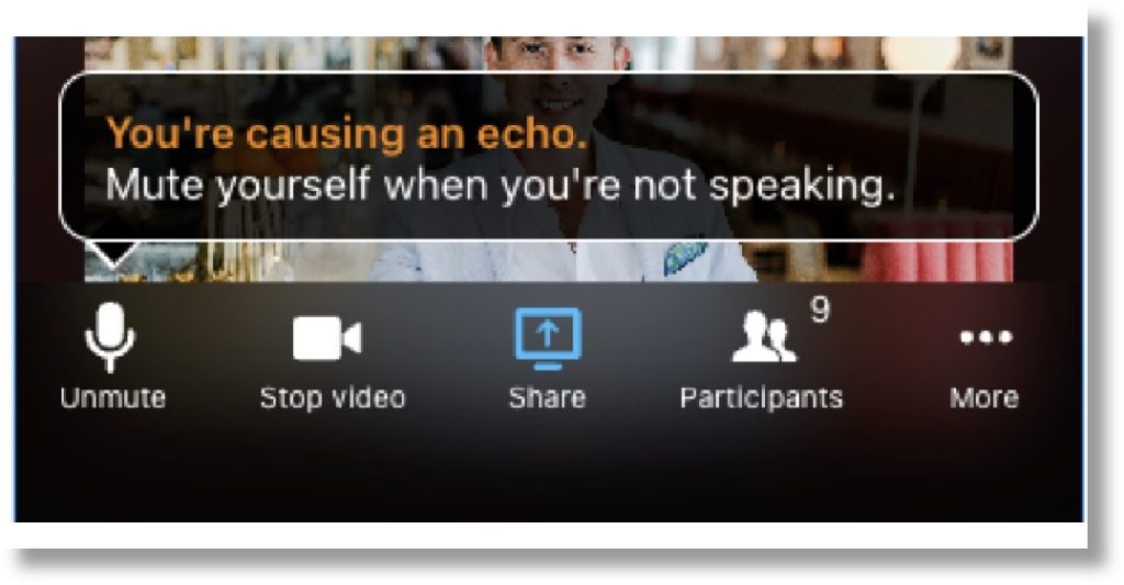 Image of echo notification.