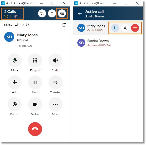 Image of the active call options.