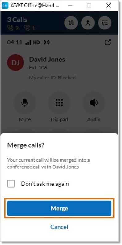 Image of the merge button.